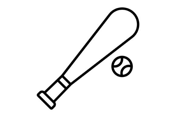 Base Ball Outline Icon: Clean Vector Graphics for Modern Projects