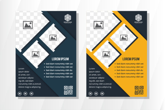 Dark Square Flat Color Vertical Flyer: A Bold Design Template