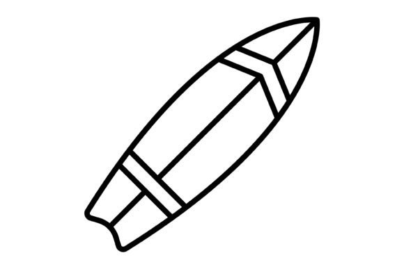 Surf Outline Icon: A Modern Take on Nautical Graphics